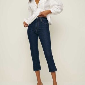 Reformation Lucy High Rise Capri Jeans